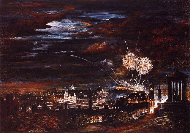 Painting by Frank Forsgard Manclark, 'The Leith Artist'   -   Edinburgh Castle