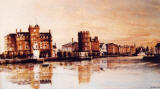 Painting by Frank Forsgard Manclark, 'The Leith Artist'   -   Leith, The Shore