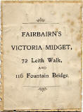 The back of one of Fairbairn's Victoria Midget photographs  - 'Good Luck'  message on the front