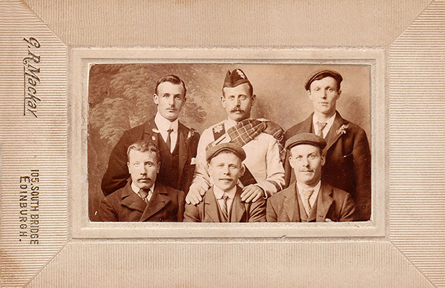 GR Mackay photograph from early 1900s:  Six of the seven Wilson brothers