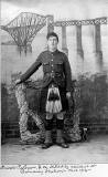 Photo of Private Paterson with a Forth Bridge Bckdrop  -  taken by Peter McGill in 1914