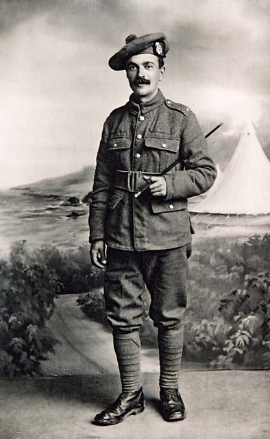 Photograph from the Turner Family Album  -  Harold W Turner in war uniform