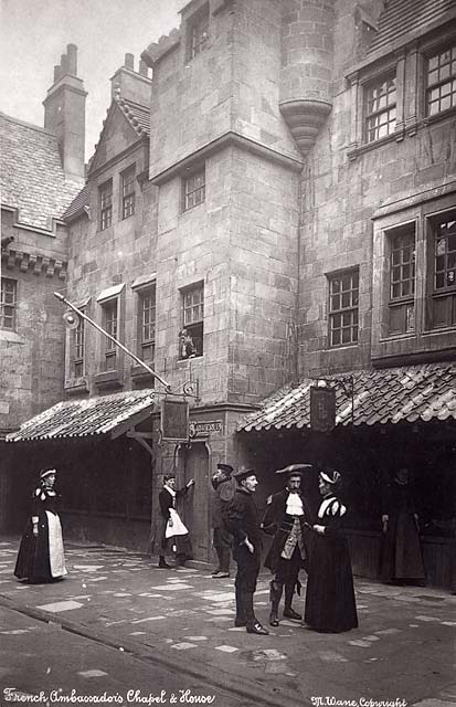 'Old Edinburgh' exhibit at the International Exhibition, Edinburgh, 1886   -  by Marshall Wane  -  Page 3  -  French Ambassador's Chapel and House
