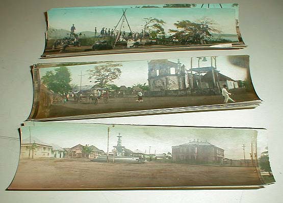 Examples of coloured photographs from the early 1900s.  What process was used to produce these?