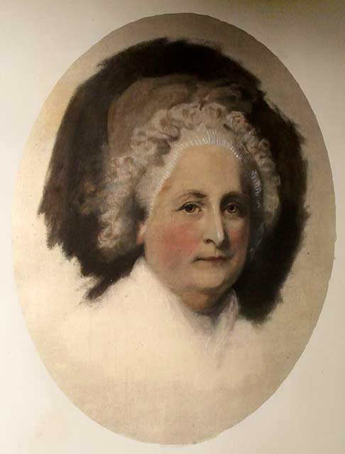 A W Elson colouered photograph of Martha Washington