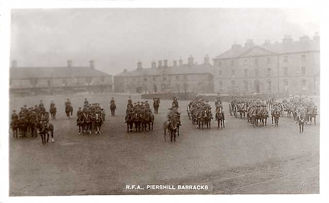 Postcard sold by H Adamson,  Piershill, Edinbrgh  -  Piershill Barracks