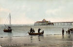 Postcard view in the Albany Series  -  Looking to the west along Portobello Beach and Pier  -  2557
