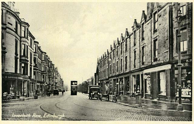 One of a Set of 8 postcards in 'Goldenacre' series,  published by Burns Stationery Depto, Goldenacre, Edinburgh  -  Inverleith Row