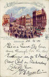 Castle Series postcard by George Stewart & Co  -  General Post Office and Waterloo Place, Edinburgh