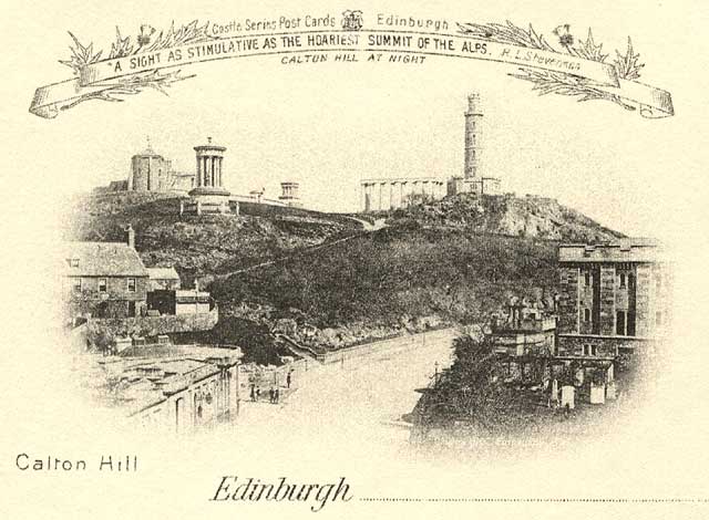 Postcard  -  Castle Series  -  Calton Hill