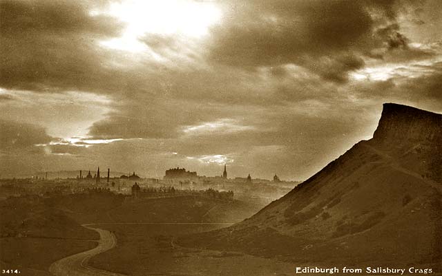 Postcard by A R Edwards & Son  -  Edinburgh from Salisbury Crags
