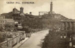 Enlargement of a  Hartmann Postcard of Calton Hill and Rock House
