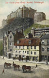 Hartmann Real Glossy Series postcard  -   Edinburgh Castle from the Grassmarket