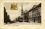 Hartmann Real Glossy Tartan Series Postcard  -  Sepia with Edinburgh Coat of Arms  -  George Street