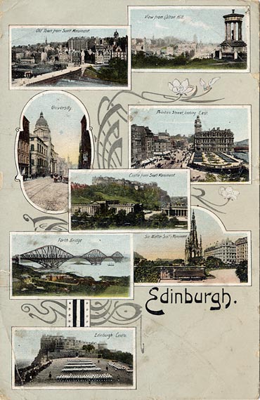 Hartmann Postcard  -  Miniature Series  -  Edinburgh