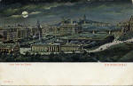 Hartmann Postcard  -  View from Edinburgh Castle  -  Moonlight effect