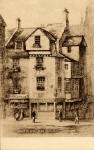 John Knox House in the Royal Mile  -  Described in this 'Knox series' post card by W J Hay as "House in which John Knox died".