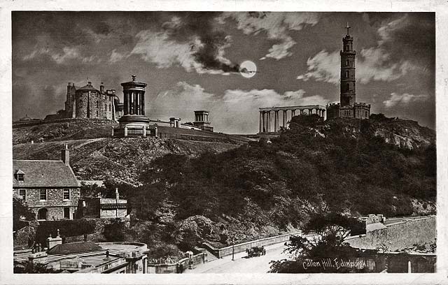 Calton Hill and Rock House  -  Post Card  -  Holmes Real Photographic Series