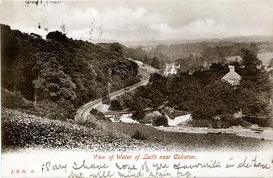 View of Water of Leith near Colinton  -  Post Card  -  A Hutcheson