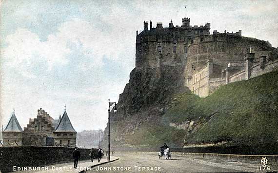 Postcard by Alex A Inglis  -  Edinburgh Castle from Johnstone Terrace