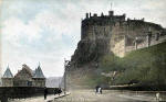 Postcard by Alex A Inglis  -  Edinburgh Castle from Johnstone Terrace