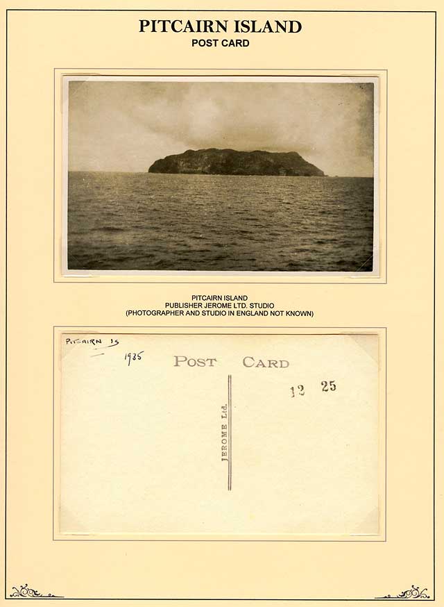 Jerome postcard  -  Pitcairn Island