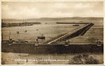 J M Postcard  -  Caledonia Series  -  Granton Breakwater and East Harbouro