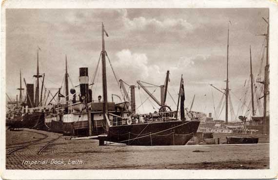 J M Postcard  -  Caledonia Series  -  Leith Imperial Dock