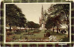 J M Postcard  -  Caledonia Series  -  The Scott Monument and Princes Street Gardens