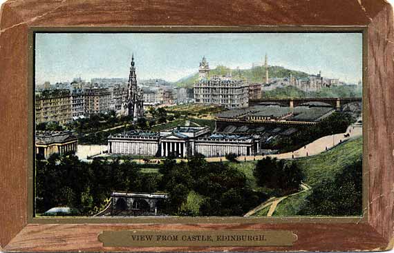 J M Postcard  -  Caledonia Series  -  View from Edinburgh Castle