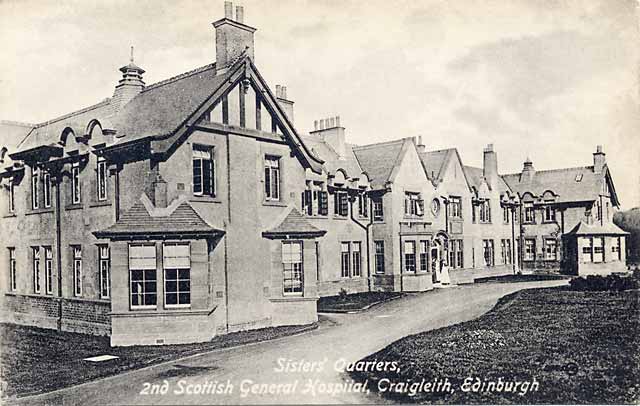 Postcard - JRRE (= JR Russell, Edinburgh)  -  Sisters' Quarters, 2nd Scottish General Hospital, Craigleith (now 'Western General Hospital')