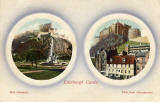 Postcard published by John R Russel of Edinburgh (JRRE)  -  Two views of Edinburgh Castle