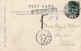 'National Series' post card  -  Princes Street and the North British Railway Hotel  -  the back of the card