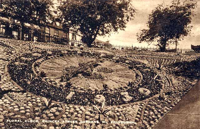 National Series Postcard -  Floral Clock in Princes Street Gardens  -  1930