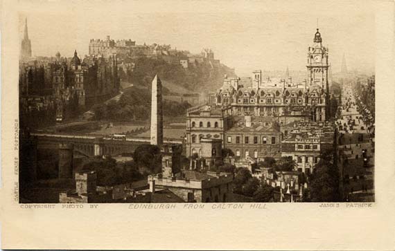 Post Card - Princes Street,Gardens and Bandstand - By James Patrick