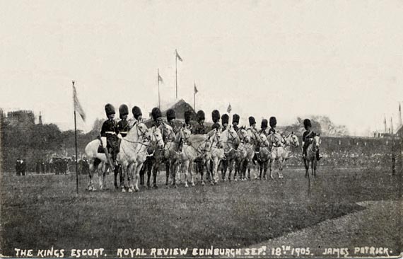 Postcard  -  James Patrick  -  The Royal Review 1905, The King's Escort