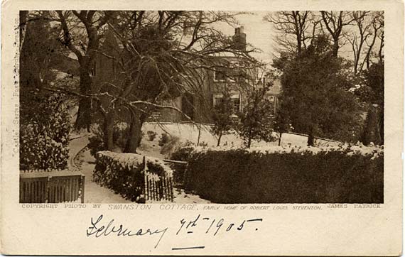 Postcard  -  James Patrick  -  Castle Series  -  Swanston Cottage, Home of Robert Louis Stevenson