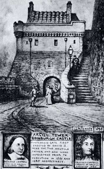 Postcard by Reginald P Phillimore  -  Argyll Tower entrance to Edinburgh Castle