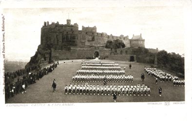 Post Card - Edinburgh Castle and Esplanade - The Post Card Bureau - WR&S Intaglio Series