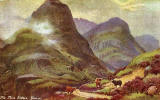 Raphael Tuck's 'Oilette' postcard  - Glencoe, The Three Sisters