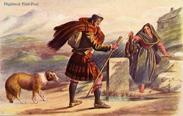 McIan's 'Highland Series' Postcard  -  Highland Free-Post