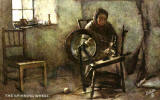 Raphael Tuck Postcard  -   'Oilette', Scottish Life and Character series  -  The Spinning Wheel