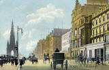 Postcard published by Shurey's Publications  -  Princes Street Looking West from Waverley