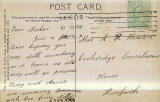 The back of a  'Free Postcard' published by DC Thomson & Co Ltd  -  Edinburgh Castle from Grassmarket
