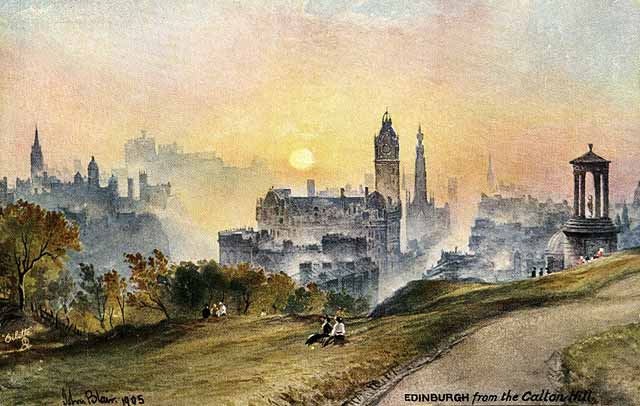 Raphael Tuck "Oilette" postcard  -  Edinburgh from Calton Hill