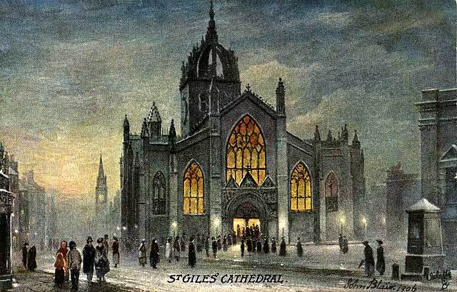 Raphael Tuck "Oilette" postcard  -  St Giles Church
