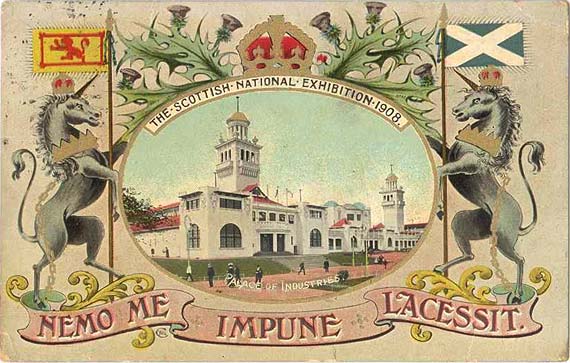 A Valetine Postcard of the Palace of Industries at the Scottish National Exhibition, Edinburgh, 1908