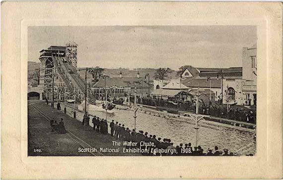 Valentine Postcard of the Water Chute at the Scottsh National Exhibition, Edinburgh 1908