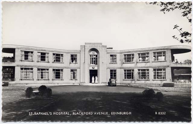 Postcard by Valentine, 1953  -  St Raphael's Hospital, Blackford Avenue