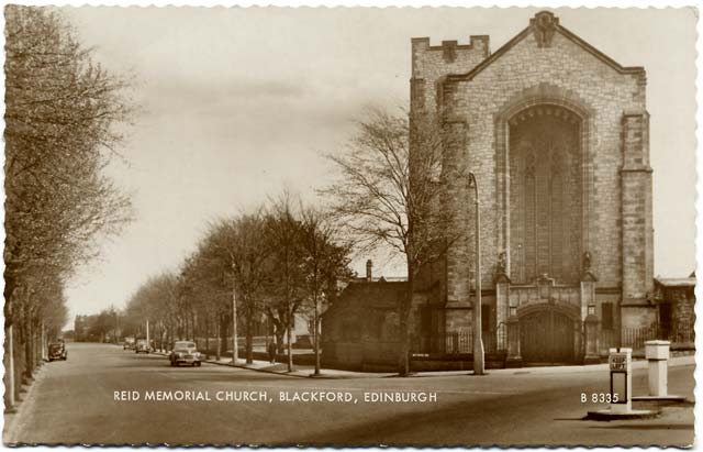 Postcard by Valentine, 1953  -  Blackford:  Reid Memorial Church